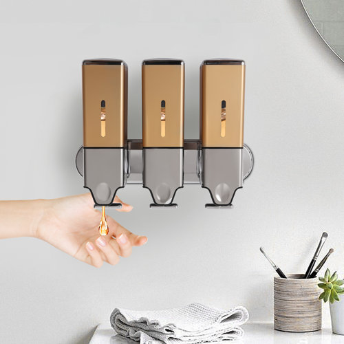 Latitude Run® Triple Wall Mount Shower Pump Soap Dispenser Wayfair